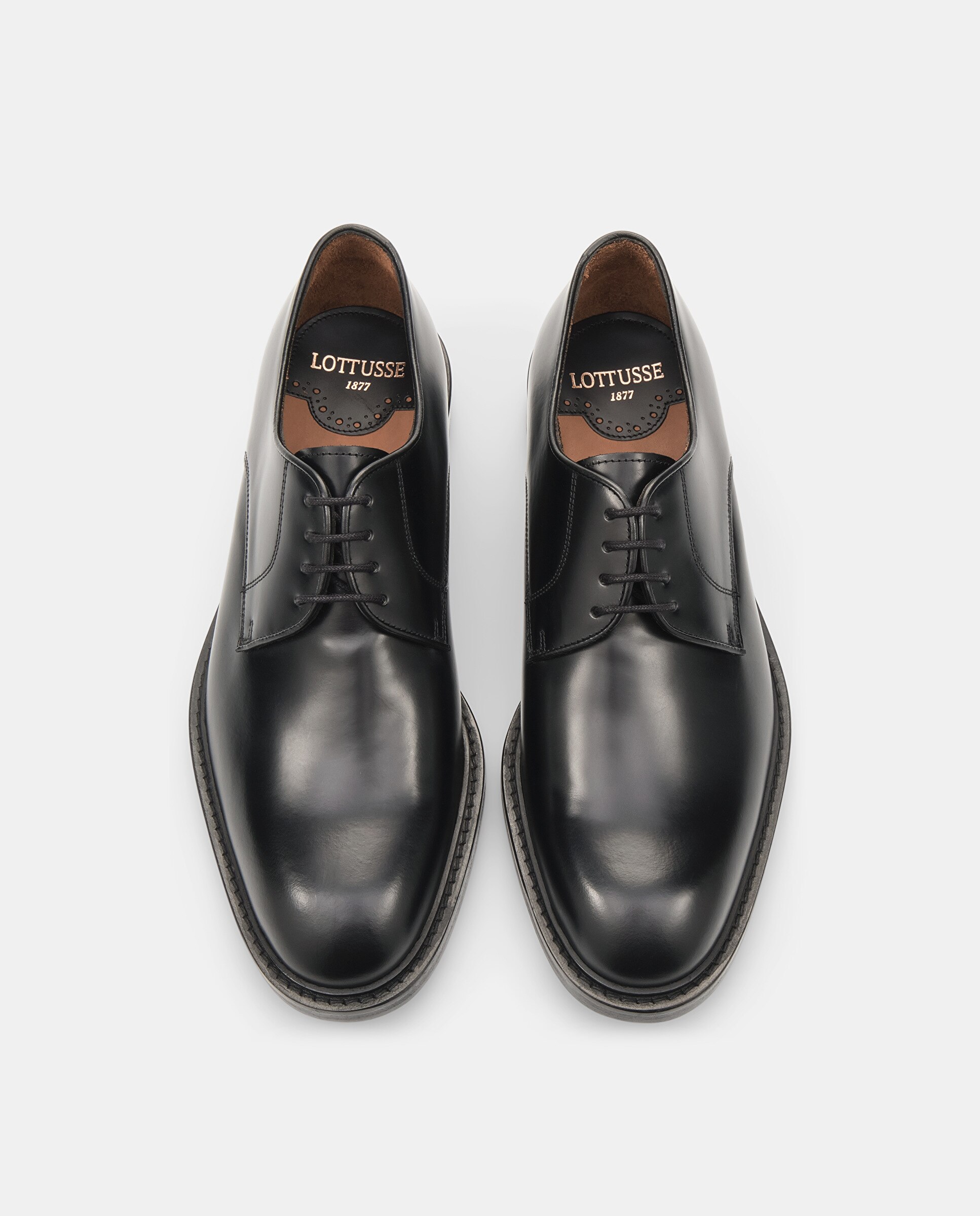 Sapatos de Cordões Harrys em Pele de Bovino em Preto Preto-6