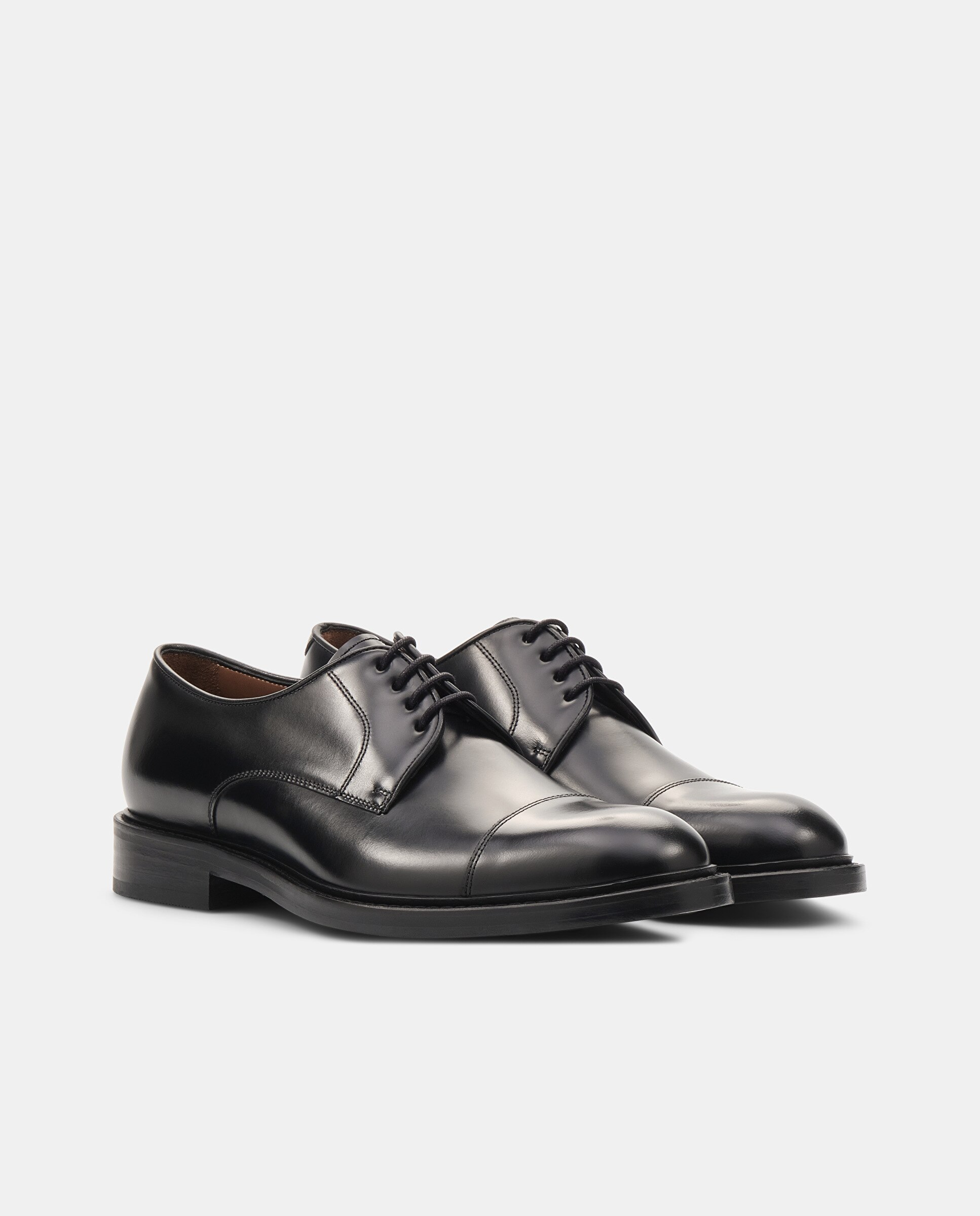 Sapatos de Atacadores Harrys de Pele Preto-2