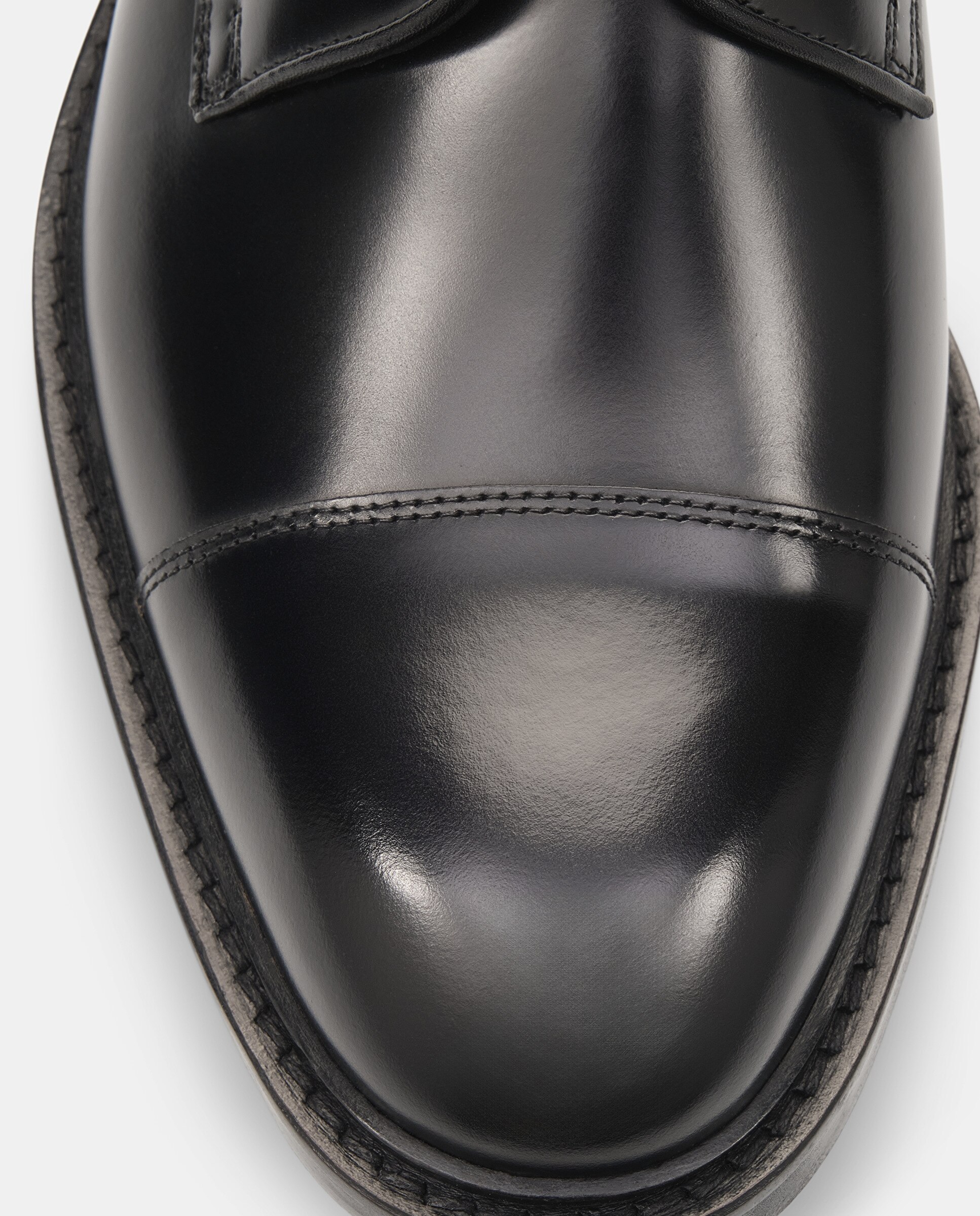 Sapatos de Atacadores Harrys de Pele Preto-4