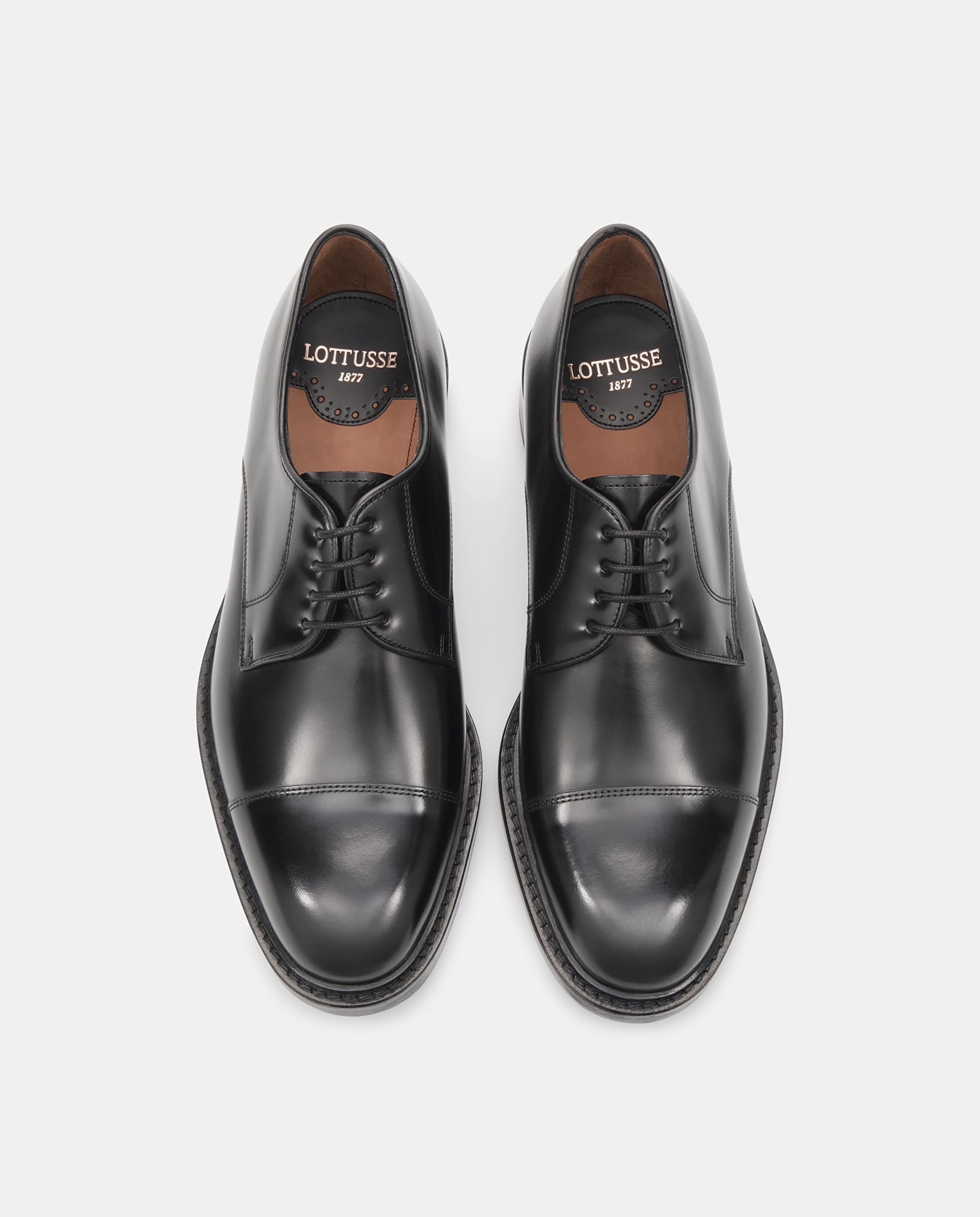 Sapatos de Atacadores Harrys de Pele Preto-6