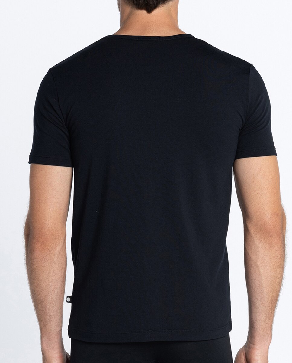 T-shirt de Manga Curta Preto-2