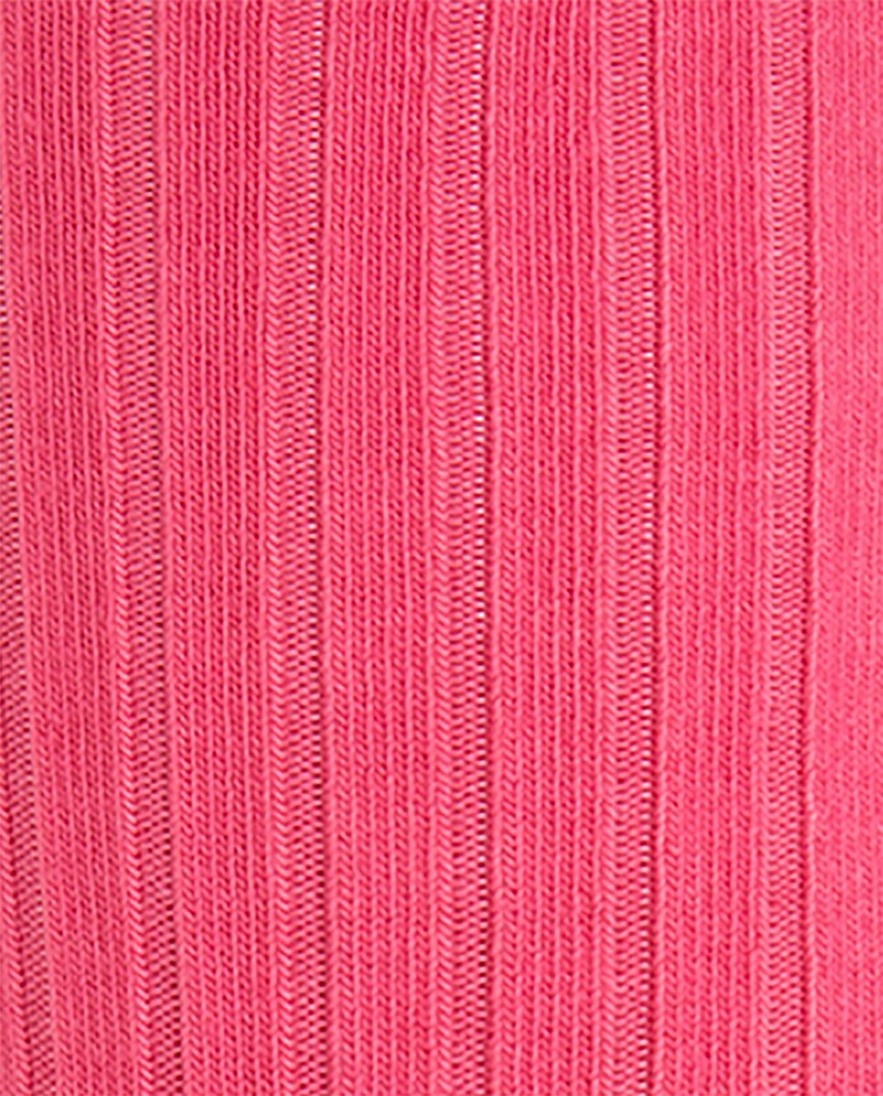 Pack de 2 Pares de Meias de Bambu Canelado com Punho Não Aperta Rosa-2