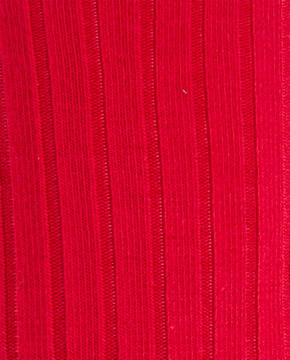 Pack de 2 Pares de Meias de Bambu Canelado com Punho Não Aperta Vermelho-2