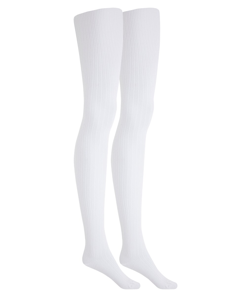 Imagem 0 de Pack de 2 Collants Caneladas de Algodão