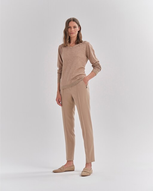 Imagem 0 de Camisola com Decote em V e Detalhe nas Mangas e Ombro