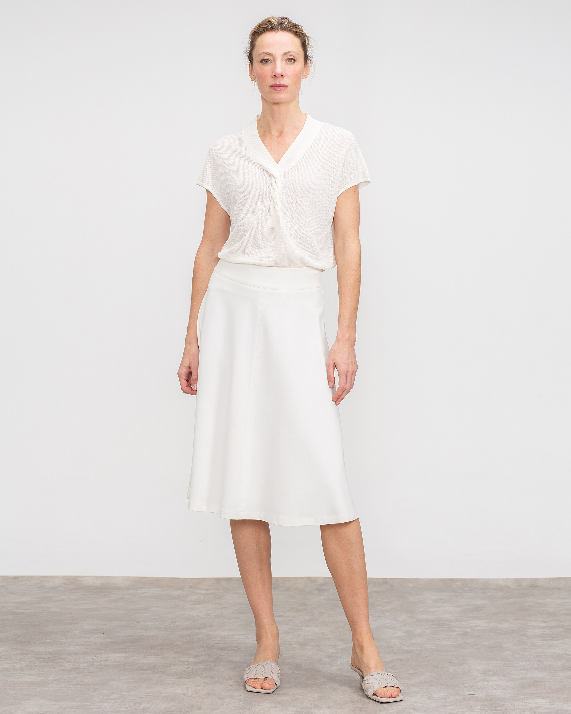 Imagem 0 de Saia Midi com Efeito Folho