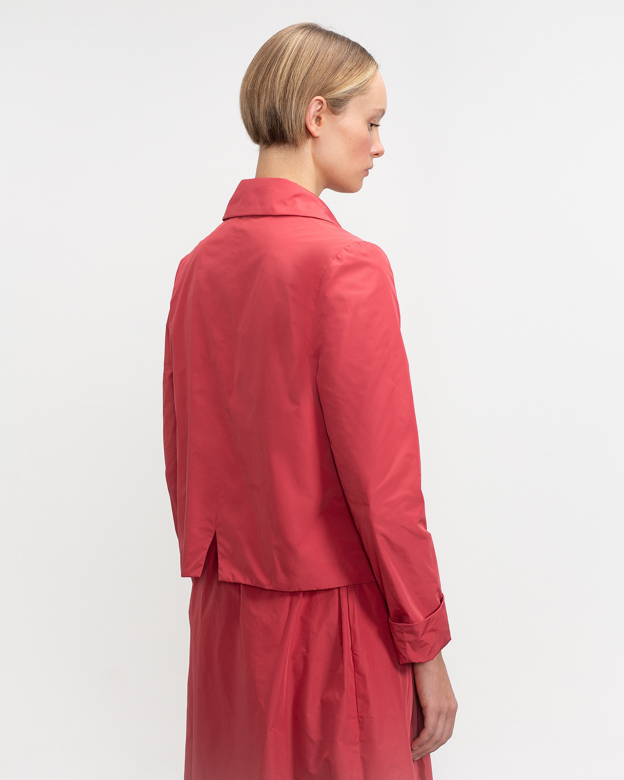 Sobrecamisa Curta com Gola Tipo Camisa Fúcsia-2