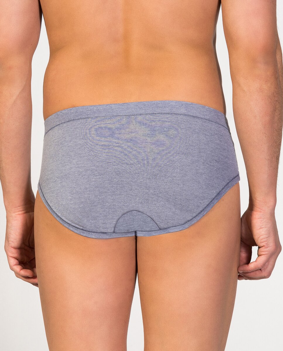 Slip Mini de Algodão Egípcio Azul-acinzentado-2