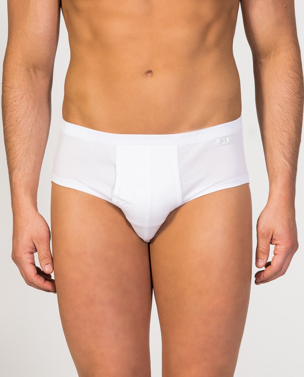 Slip com Abertura de Fio de Escócia Branco-1