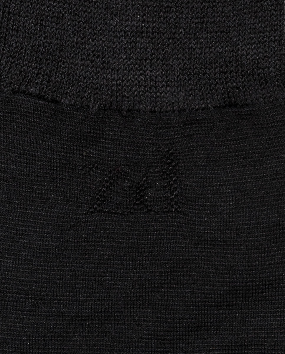Meias Zero Defects de Lã Merino Curtas Preto-2