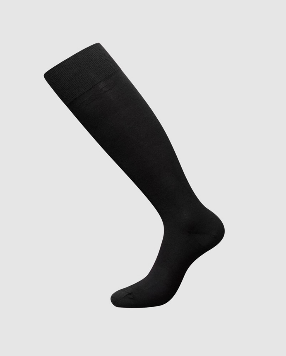 Meias Zero Defects de Lã Merino Altas Preto-1