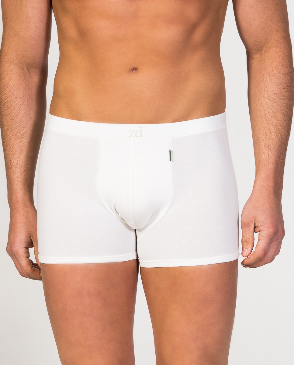 Boxers de Malha de Fio de Soja com Propriedades Hidratantes Branco-1