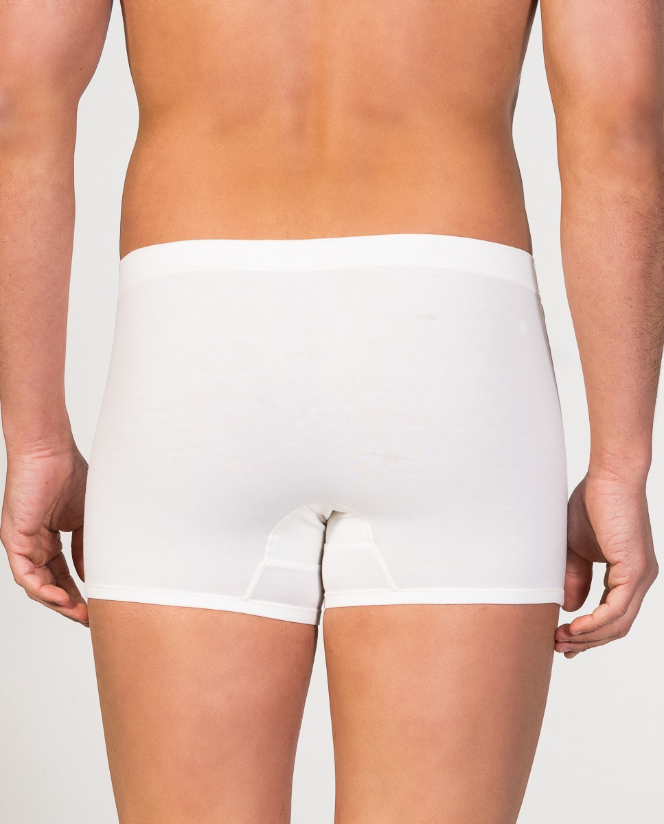 Boxers de Malha de Fio de Soja com Propriedades Hidratantes Branco-2