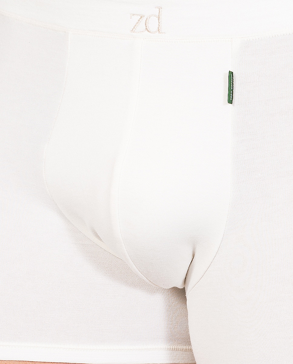 Boxers de Malha de Fio de Soja com Propriedades Hidratantes Branco-3