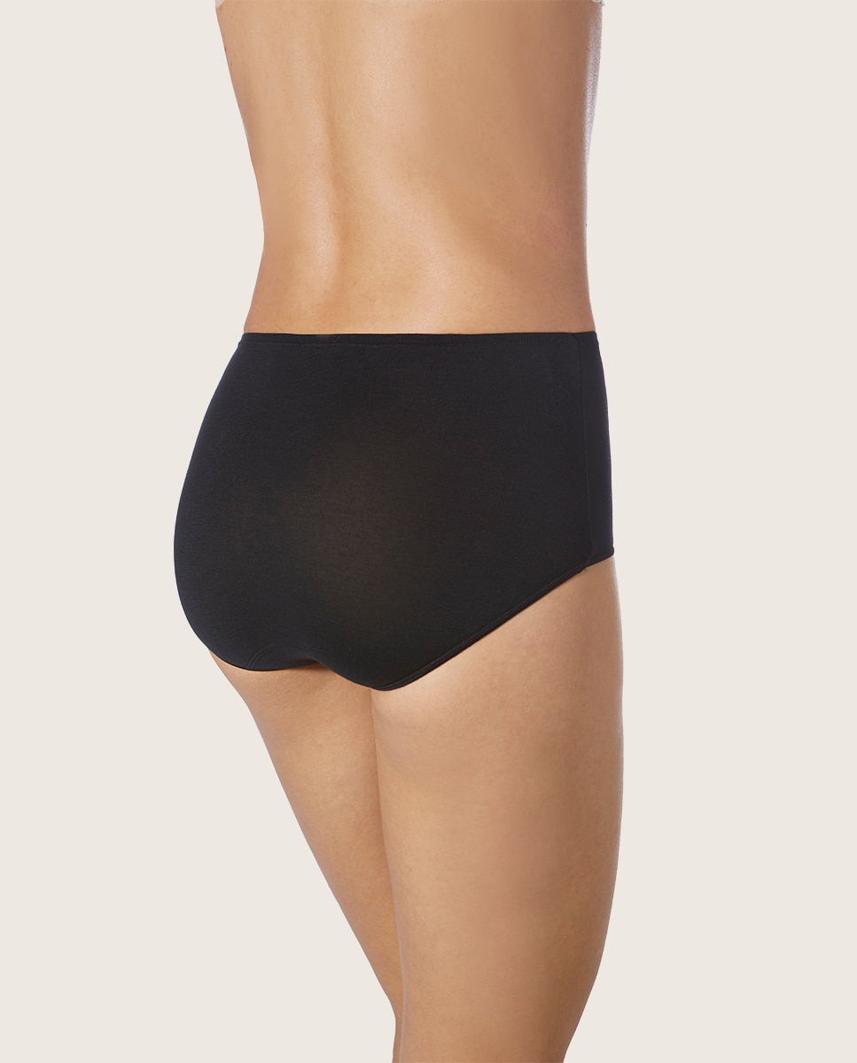 Cueca Alta de Tecido Ecofriendly Preto-2