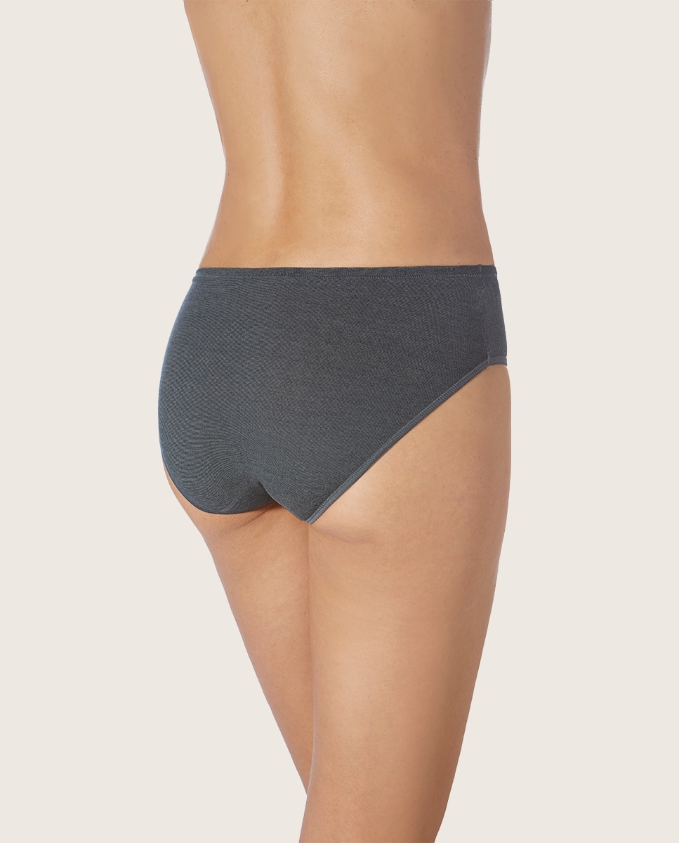 Cueca Clássica Média de Tecido Ecofriendly Cinzento-escuro-3