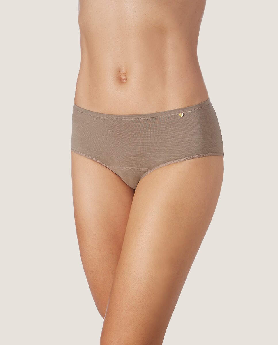 Culotte de Tecido de Fio de Soja Ecofriendly Taupe-1