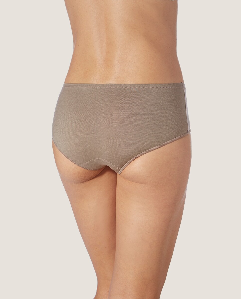 Culotte de Tecido de Fio de Soja Ecofriendly Taupe-2