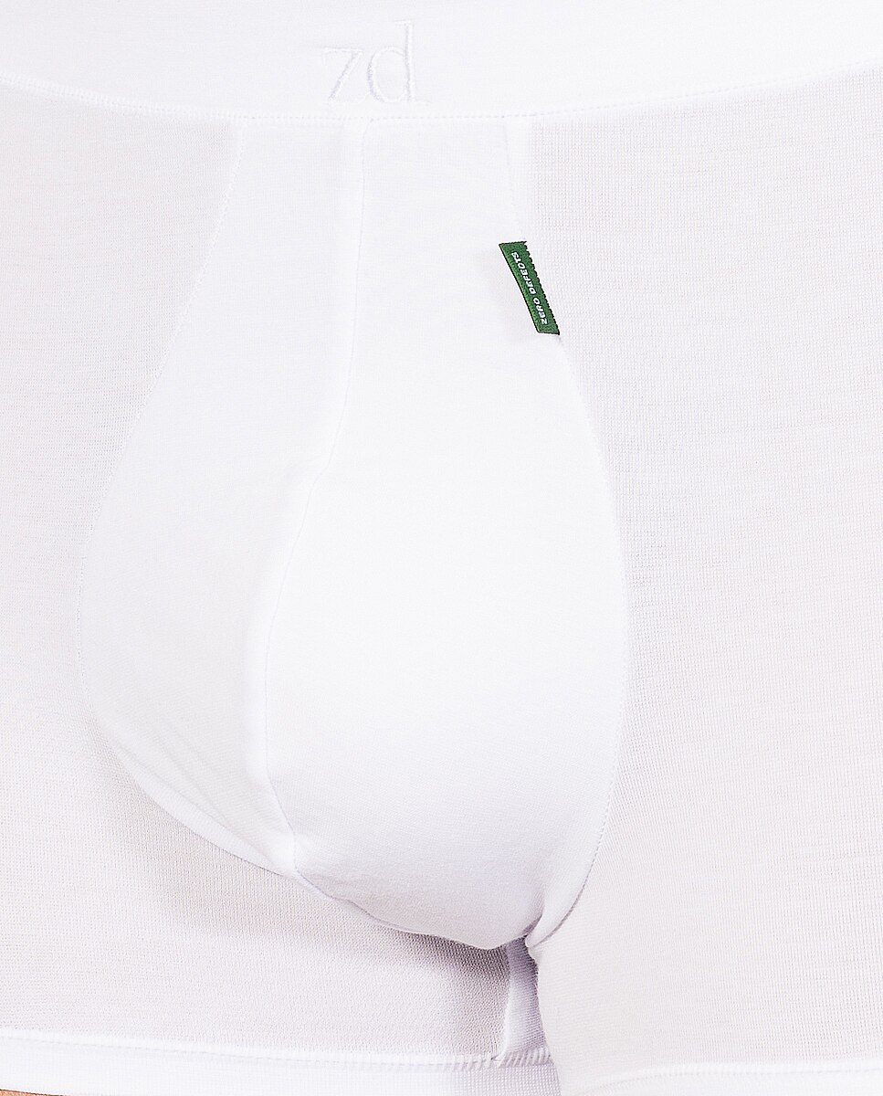 Boxer de Malha Shorty de Algodão Egípcio Branco-4