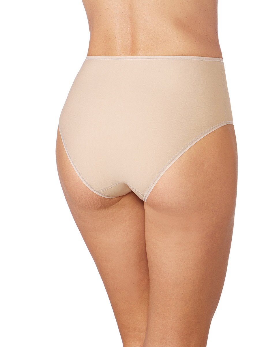 Cueca Alta de Algodão Orgânico Bege-2