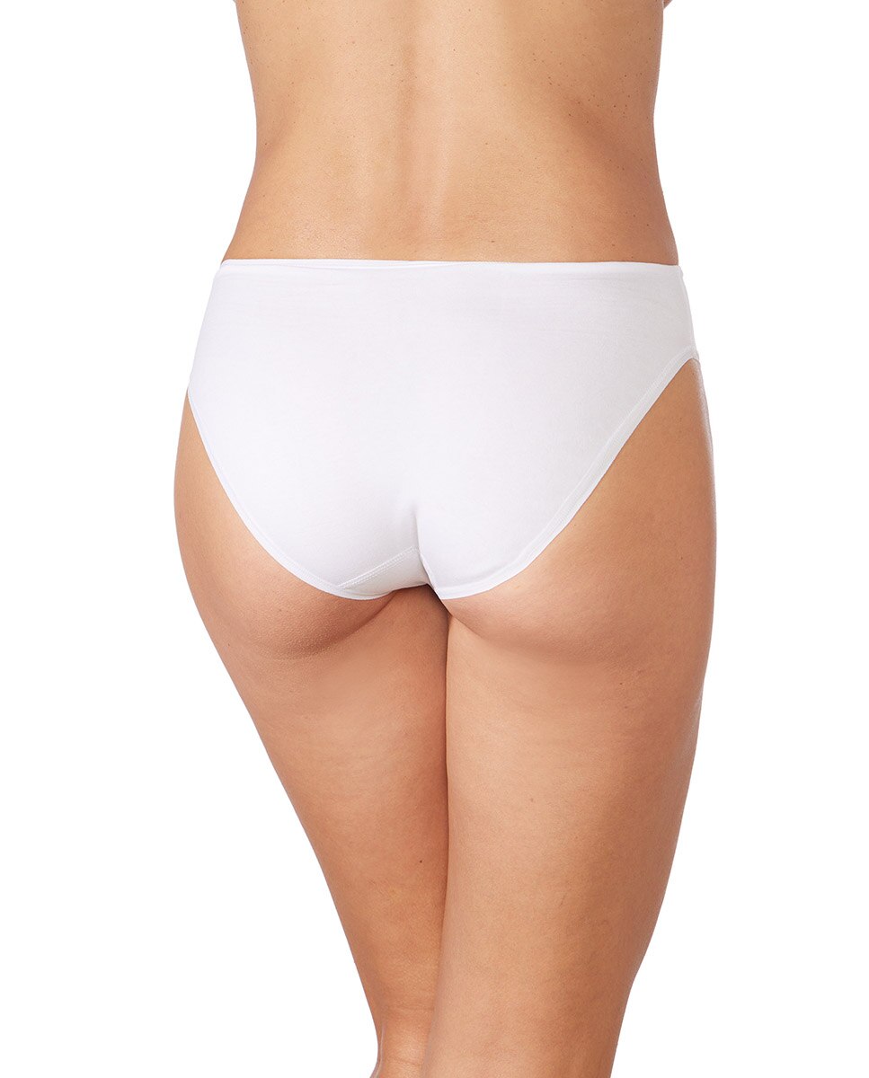 Cueca Clássica Média de Algodão Orgânico Branco-2