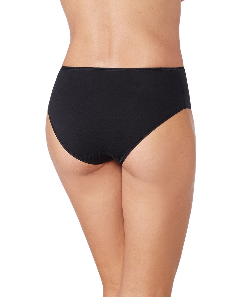 Cueca Alta de Algodão Orgânico Preto-2