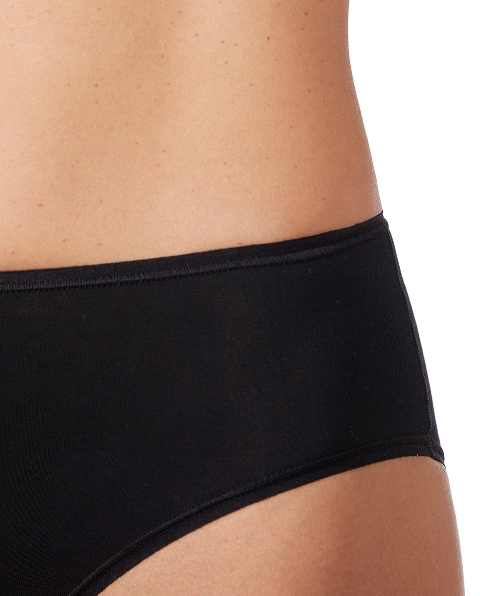 Cueca Alta de Algodão Orgânico Preto-3