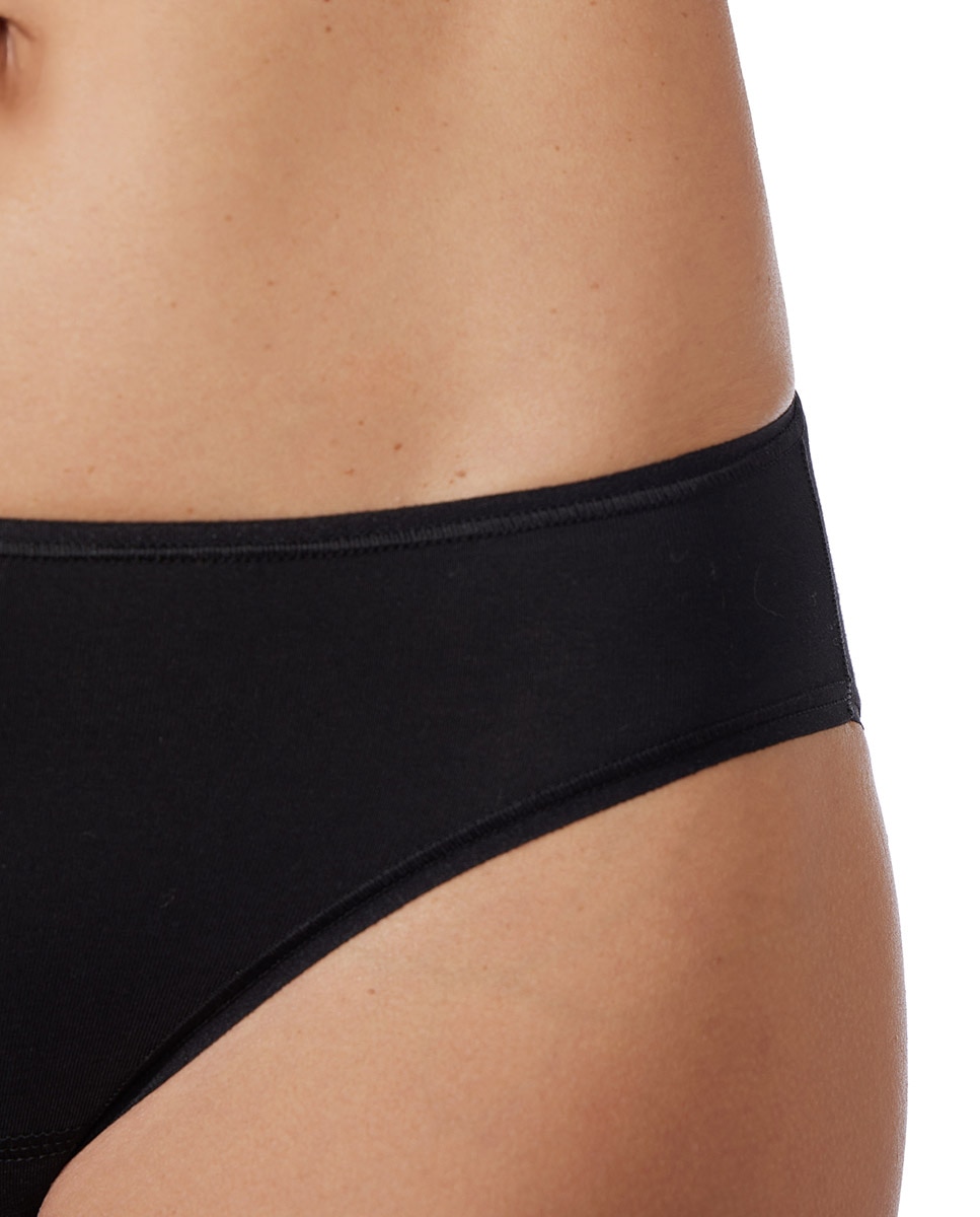 Cueca Clássica Média de Algodão Orgânico Preto-3