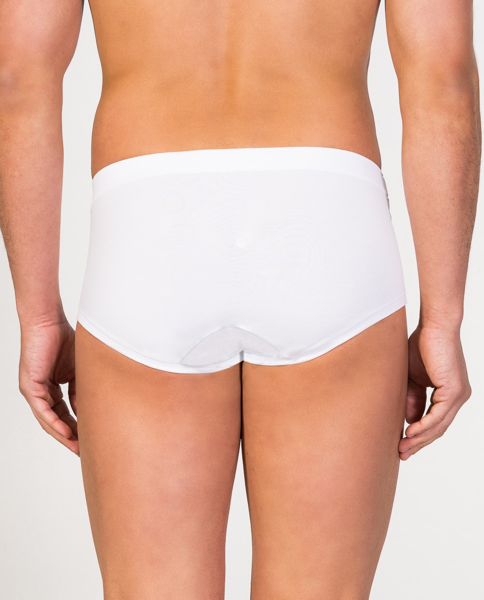 Slip em Micromodal com Abertura em Branco Branco-2