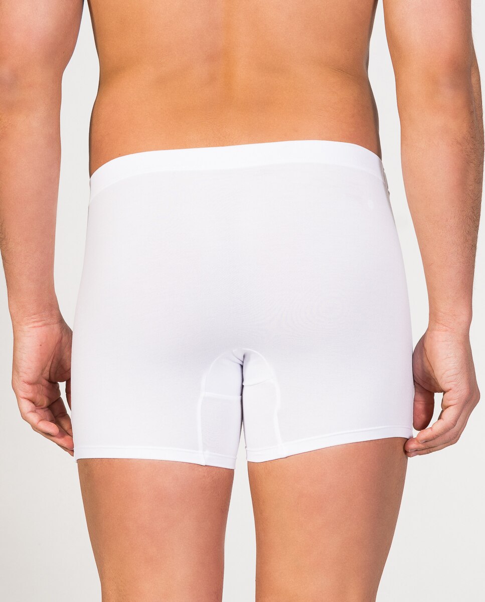 Boxers de Malha Micromodal em Branco Branco-3