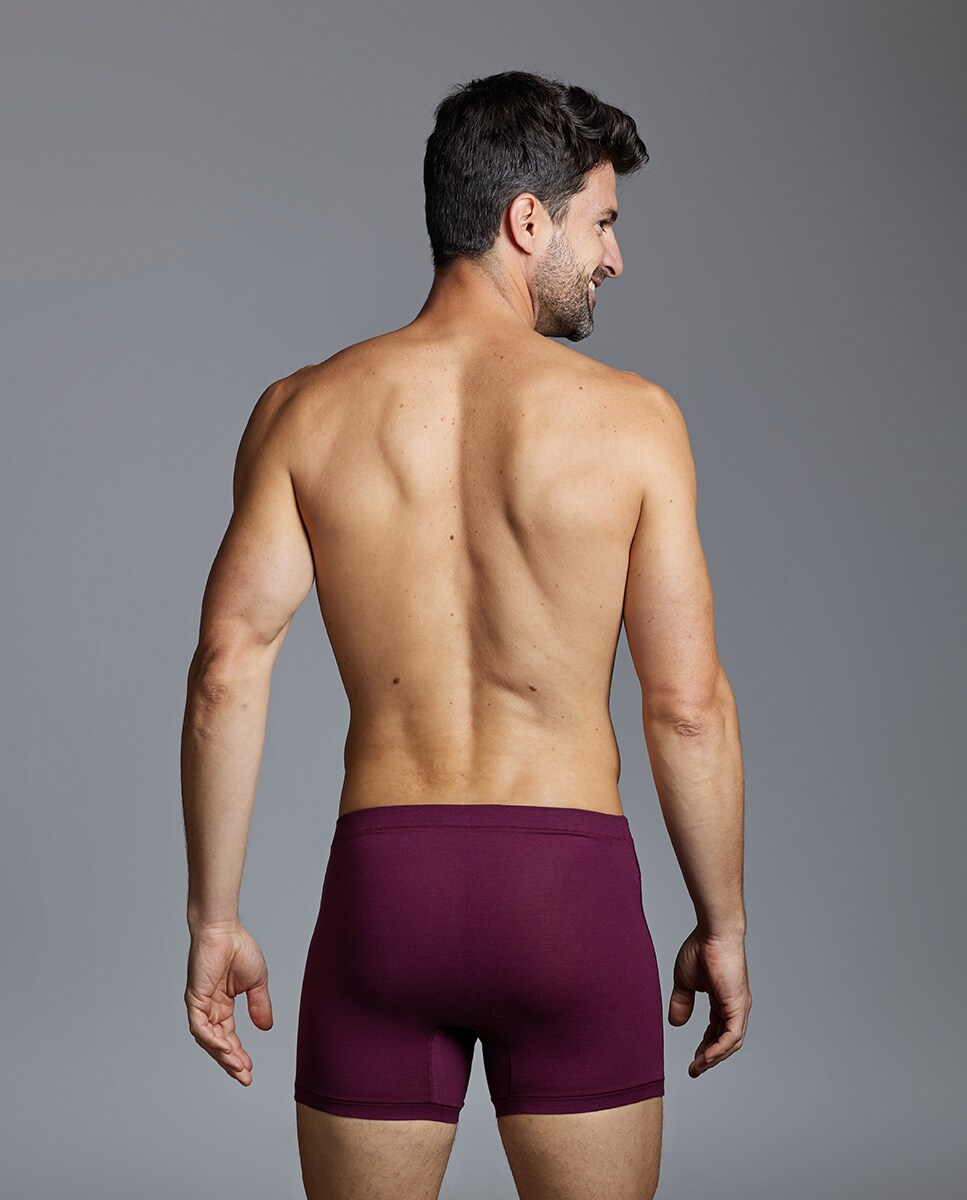 Boxer de Malha Helios de Algodão Egípcio Bordeaux-2