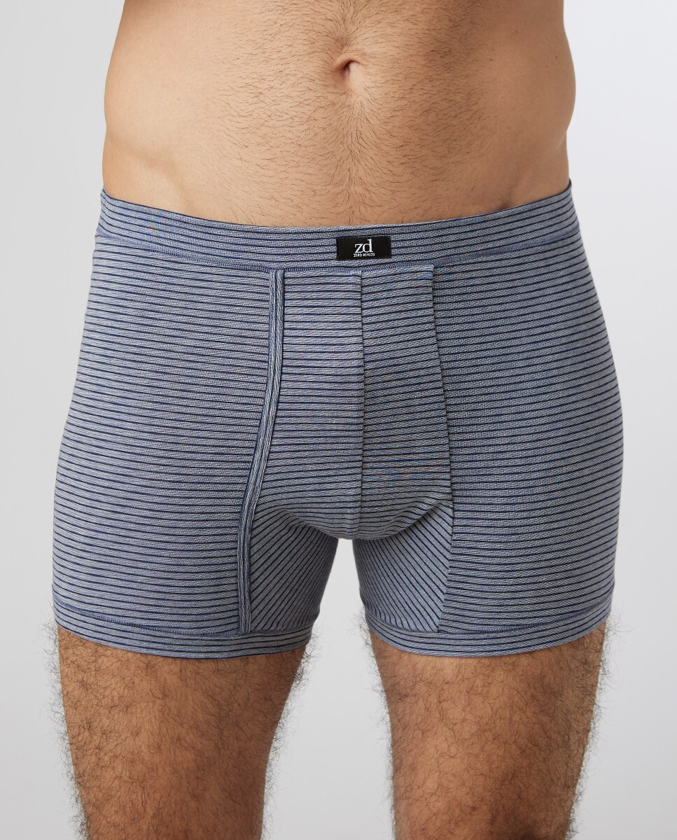 Boxer de Malha Helios de Algodão Egípcio Azul / Cinzento-2