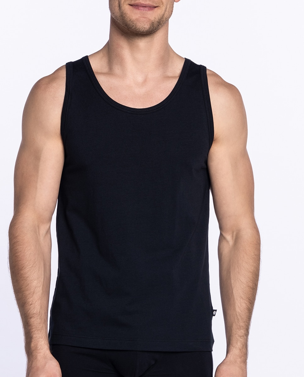 T-shirt de Alças Preto-1