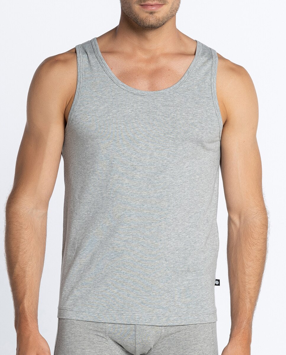 T-shirt de Alças Cinzento-1