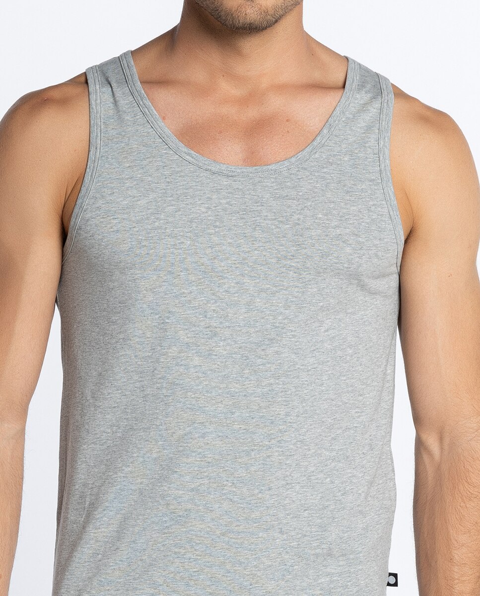 T-shirt de Alças Cinzento-3