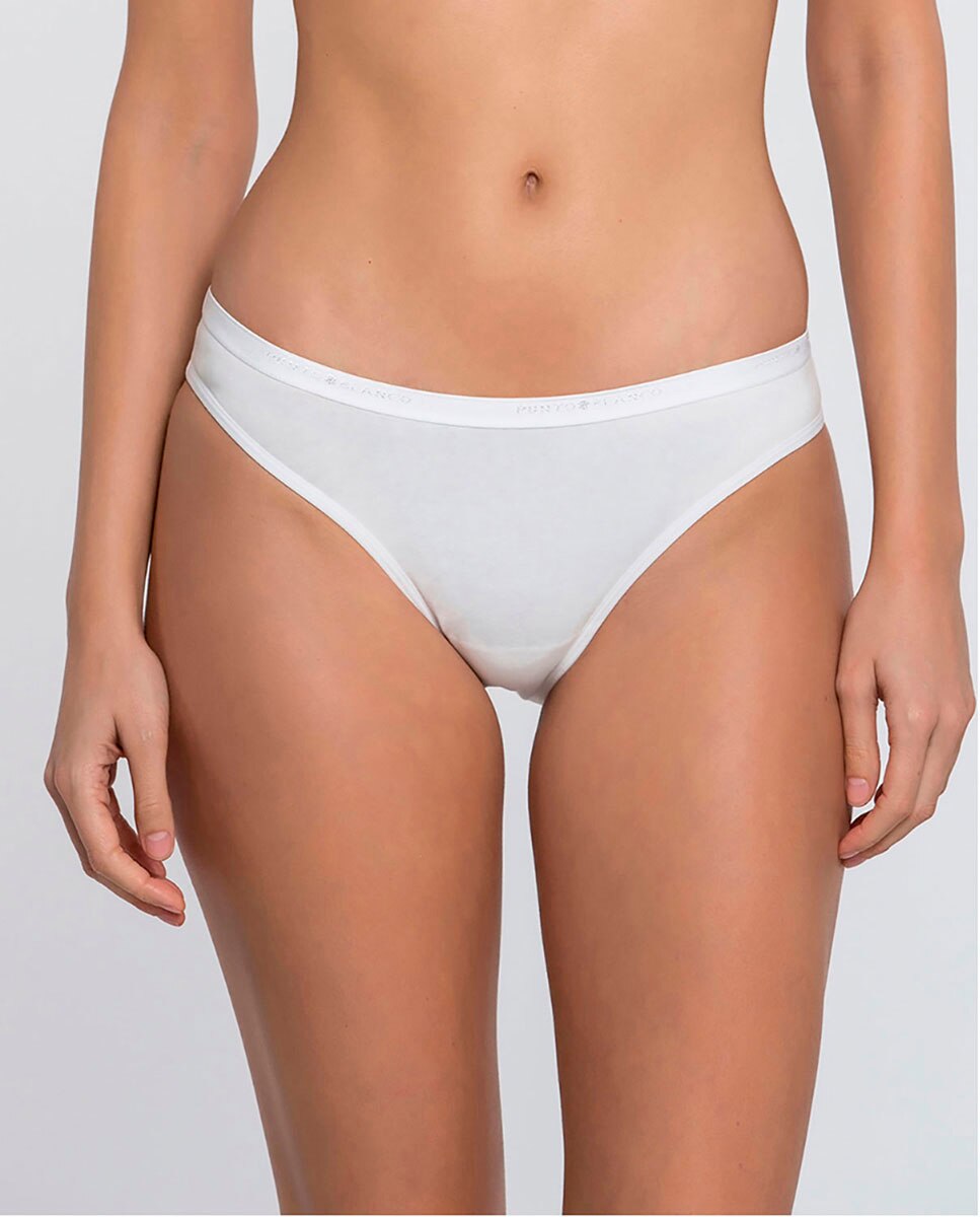Cueca de Algodão com Borracha Logotipo Branco-1