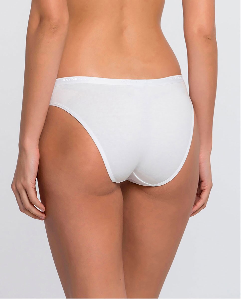 Cueca de Algodão com Borracha Logotipo Branco-2