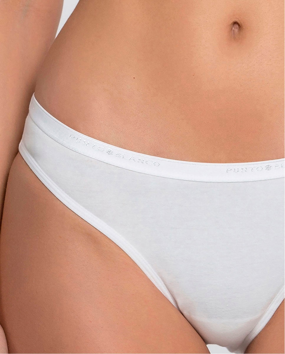 Cueca de Algodão com Borracha Logotipo Branco-3