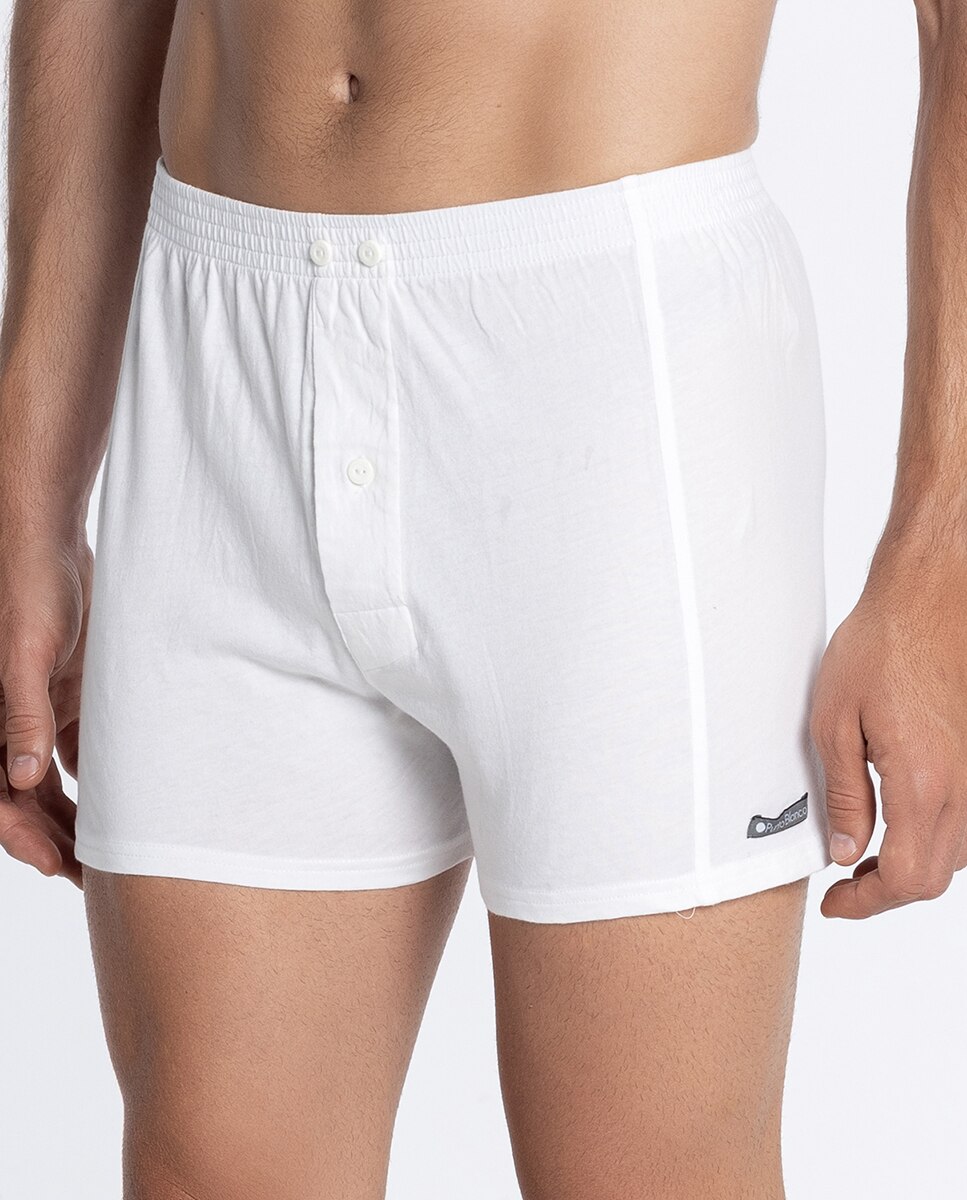 Boxers de Tecido Branco-3