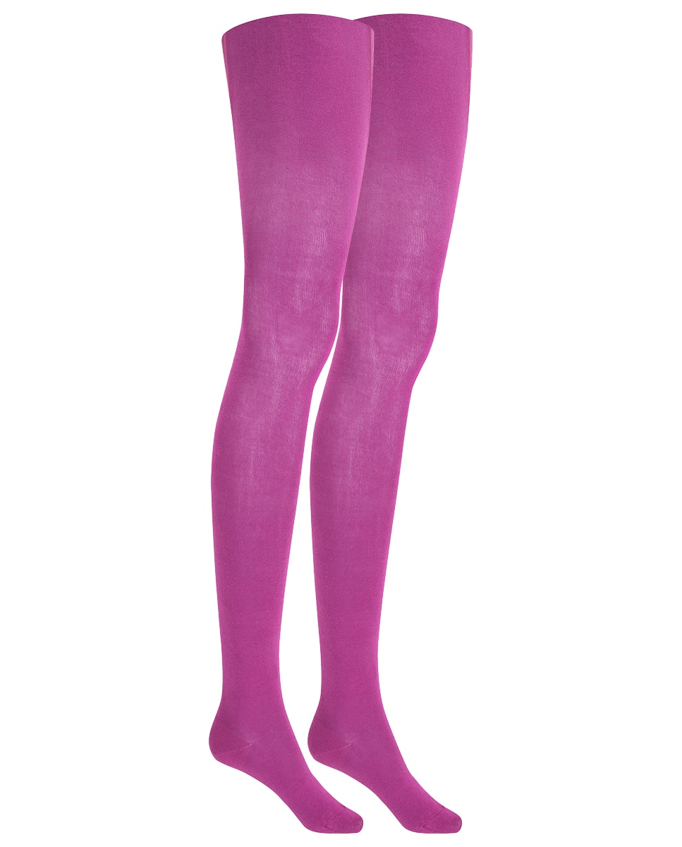 Pack de 2 Collants Lisas de Algodão Para Bebé Roxo-1