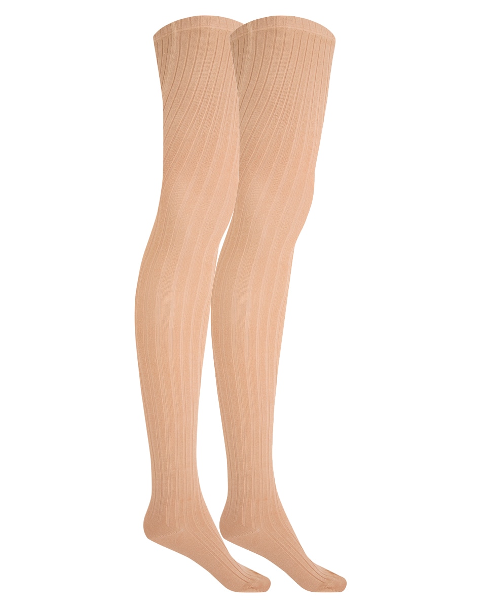 Imagem 0 de Pack de 2 Pares de Collants Infantil de Bambu com Canelado