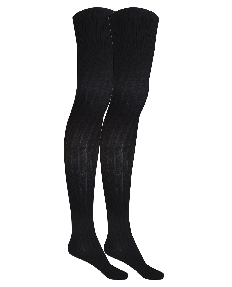 Imagem 0 de Pack de 2 Pares de Collants Infantil de Bambu com Canelado