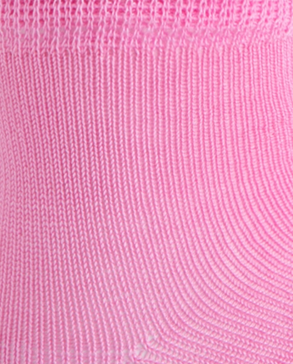 Pack de 3 Pares de Meias Lisas Para Bebé 100% Algodão Mercerizado Punto Blanco Rosa-2
