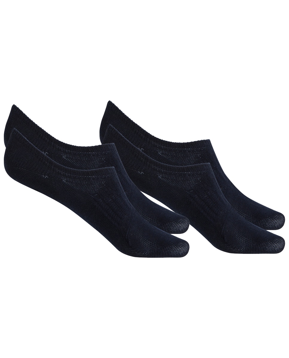Imagem 0 de Pack de 4 Pares de Meias Lisas Invisíveis de Algodão