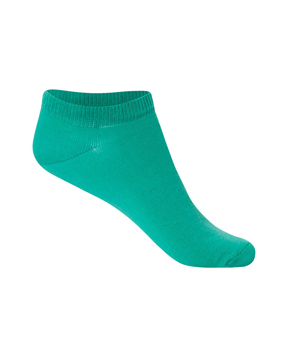 Pack de 5 Pares de Meias de Algodão Lisas Verde-militar-2