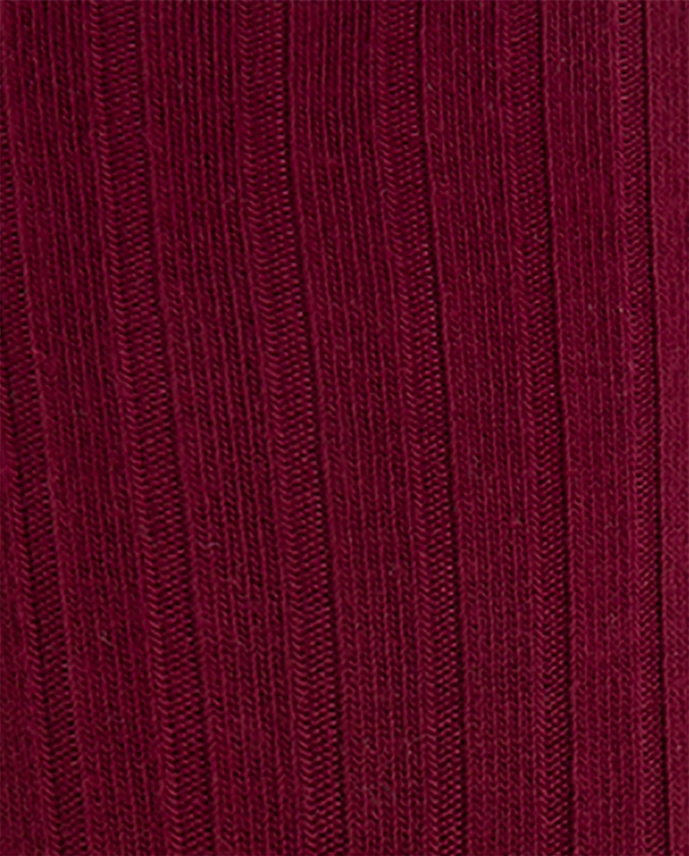 Pack de 2 Pares de Meias de Bambu Canelado com Punho Não Aperta Bordeaux-2