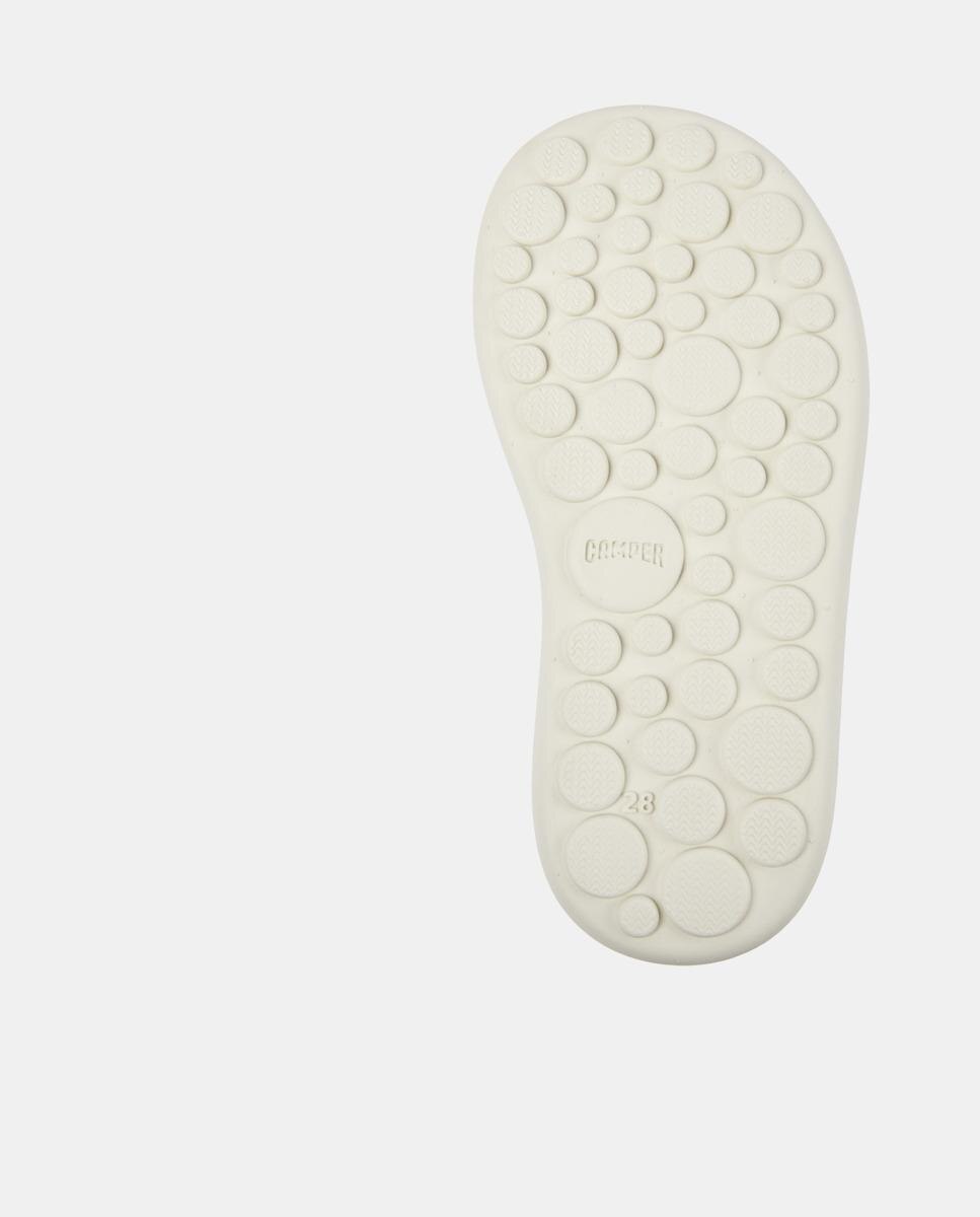 Sandálias Fechadas Infantil de Pele com Tira em X - Branco Camper Branco-5