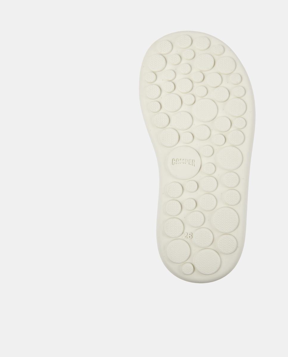 Sandálias Fechadas Infantil de Pele com Tira em X - Branco Branco-5