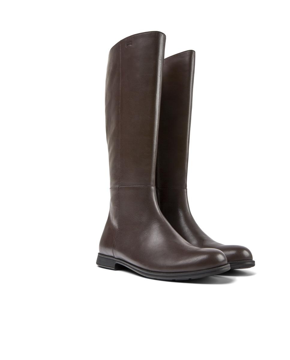 Botas Mil em Pele Castanho-escuro-2