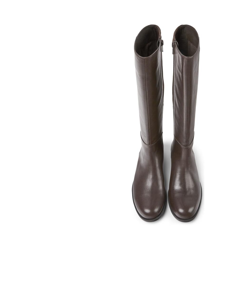 Botas Mil em Pele Castanho-escuro-3